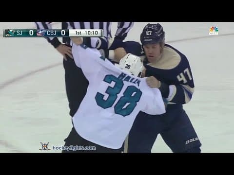 M. Haley (SJS) vs. D. Prout (CBJ)