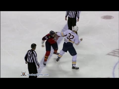 J. Scott (BUF) vs. G. Parros (FLA)