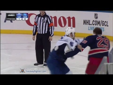 M. Fraser (TOR) vs. R. Clowe (NYR)