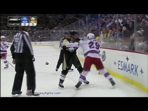 R. Clowe (NYR) vs. D. Engelland (PIT)