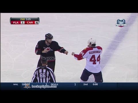 E. Gudbranson (FLA) vs. B. Bellemore (CAR)