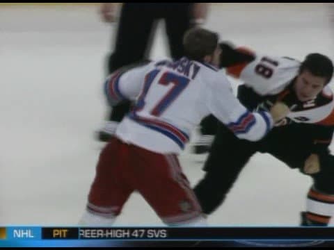 B. Dubinsky (NYR) vs. M. Richards (PHI)