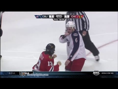 N. Nikitin (CBJ) vs. D. Carcillo (CHI)