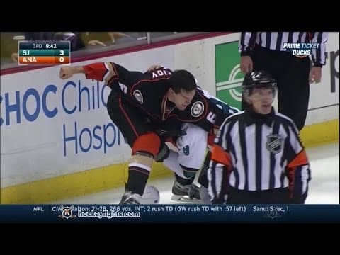 J. Pavelski (SJS) vs. B. Lovejoy (ANA)