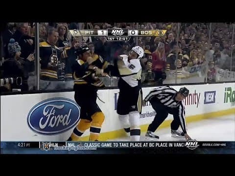 D. Engelland (PIT) vs. M. Lucic (BOS)