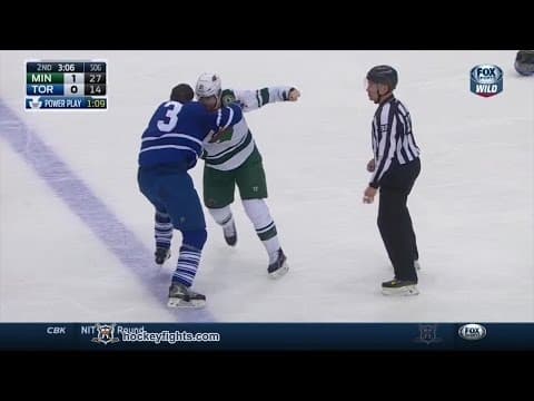 K. Brodziak (MIN) vs. D. Phaneuf (TOR)