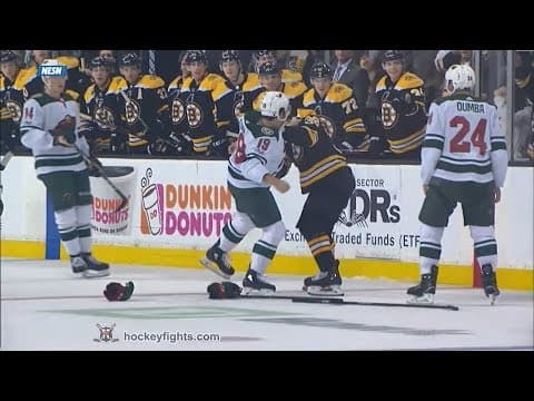 L. Kunin (MIN) vs. M. Beleskey (BOS)