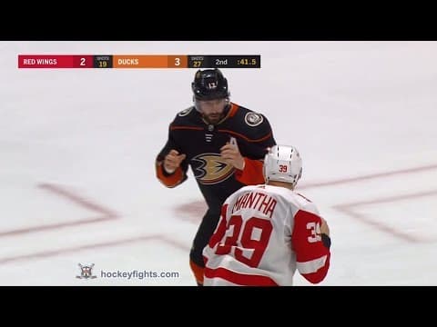 A. Mantha (DET) vs. R. Kesler (ANA)