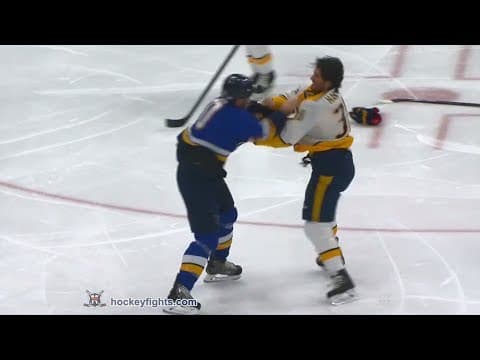 R. Hartman (NSH) vs. B. Schenn (STL)