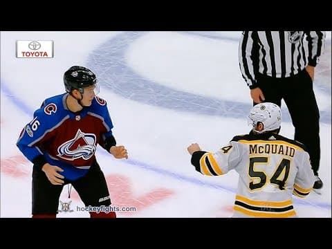 A. McQuaid (BOS) vs. N. Zadorov (COL)