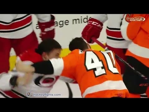 K. Lowe (CAR) vs. V. Lecavalier (PHI)