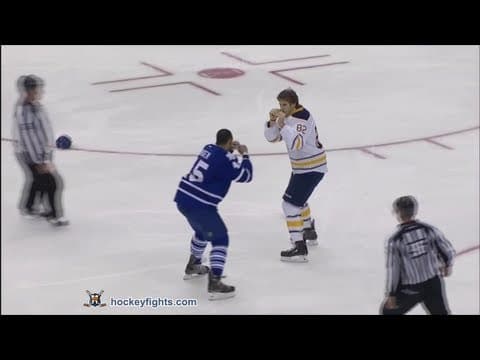 M. Foligno (BUF) vs. M. Fraser (TOR)