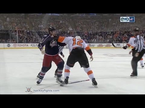 M. Raffl (PHI) vs. M. Calvert (CBJ)