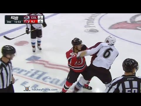 E. Johnson (COL) vs. J. Tootoo (NJD)