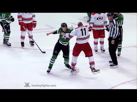 J. Staal (CAR) vs. J. Oleksiak (DAL)