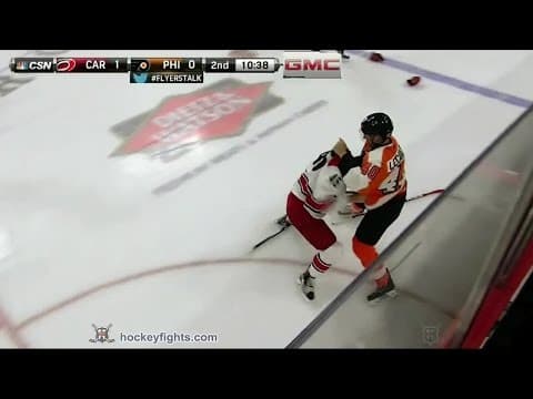 K. Lowe (CAR) vs. V. Lecavalier (PHI)