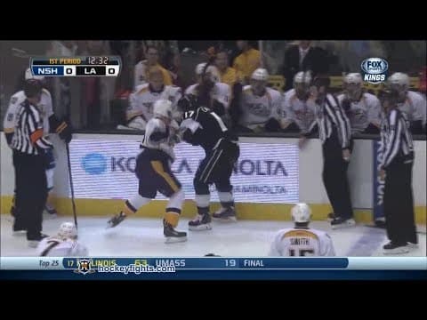 R. Clune (NSH) vs. D. Carcillo (LAK)