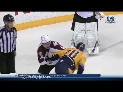 E. Johnson (COL) vs. P. Gaustad (NSH)