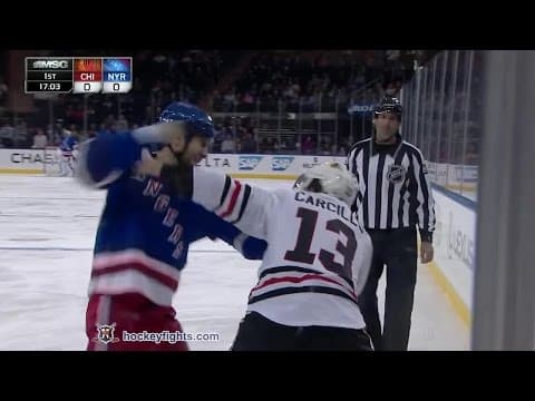 D. Carcillo (CHI) vs. T. Glass (NYR)