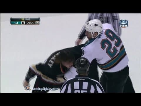 R. Clowe (SJS) vs. M. Beleskey (ANA)