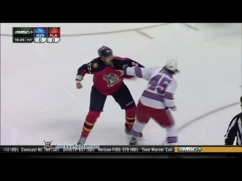 A. Asham (NYR) vs. G. Parros (FLA)