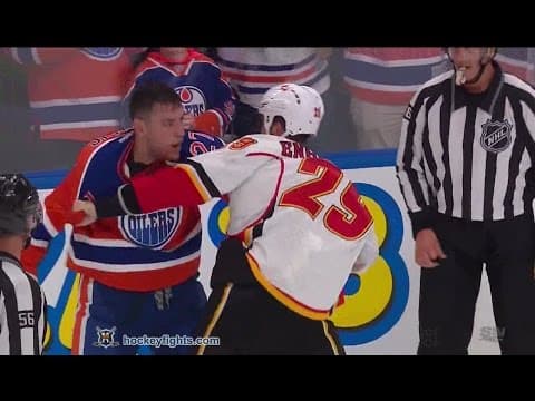 D. Engelland (CAL) vs. M. Lucic (EDM)