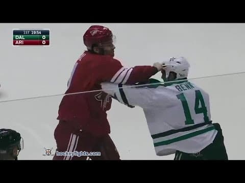 J. Benn (DAL) vs. M. Hanzal (ARI)