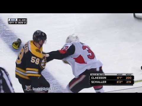 F. Claesson (OTT) vs. T. Schaller (BOS)