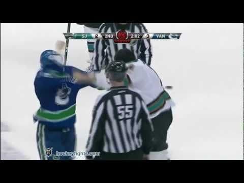 P. Marleau (SJS) vs. K. Bieksa (VAN)