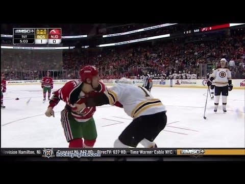 M. Lucic (BOS) vs. R. Clowe (NJD)