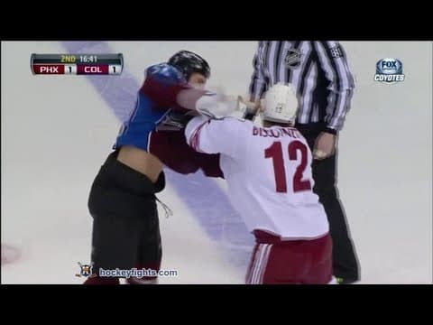 P. Bissonnette (ARI) vs. P. Bordeleau (COL)