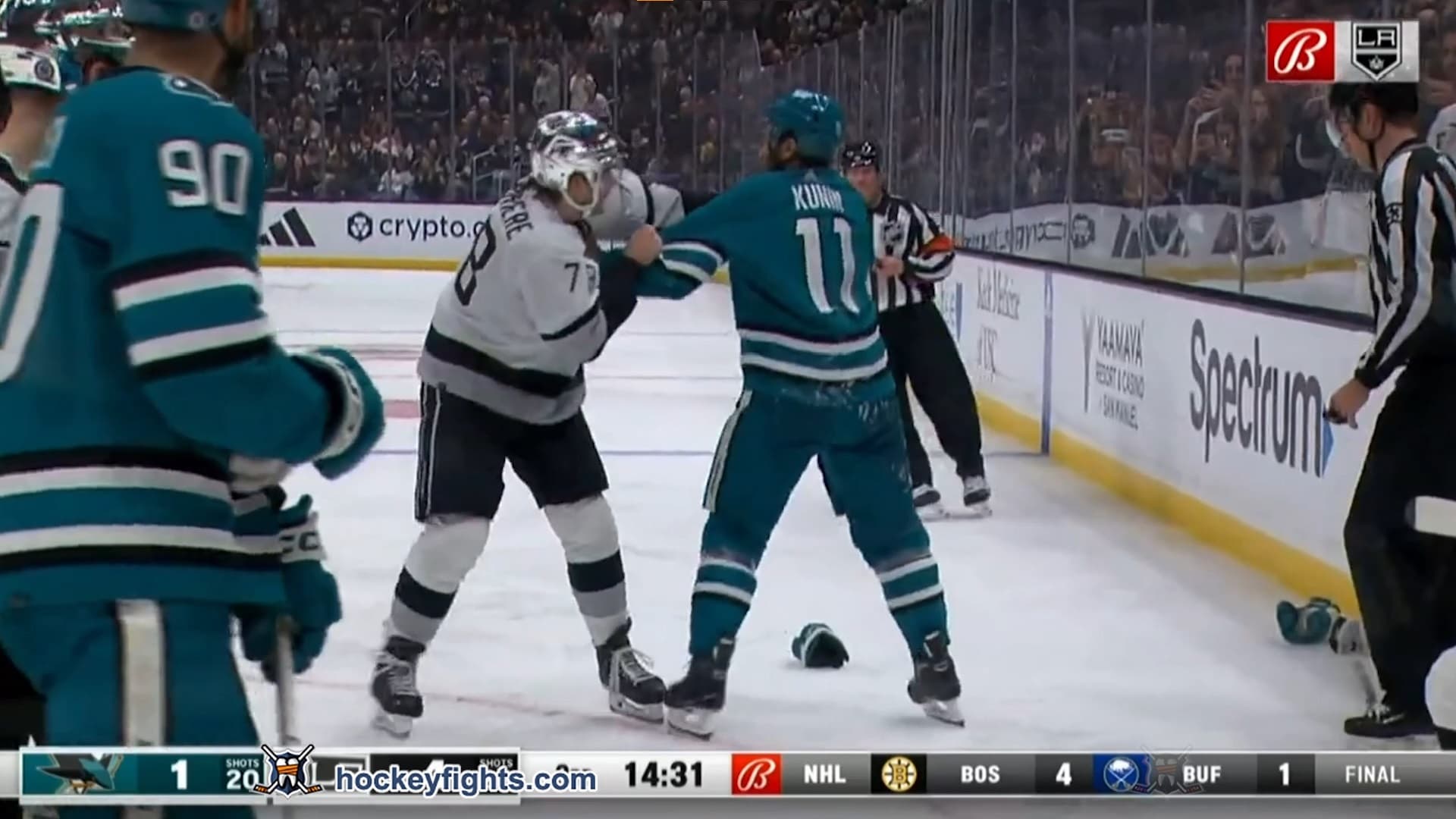 L. Kunin (SJS) vs. A. Laferriere (LAK)