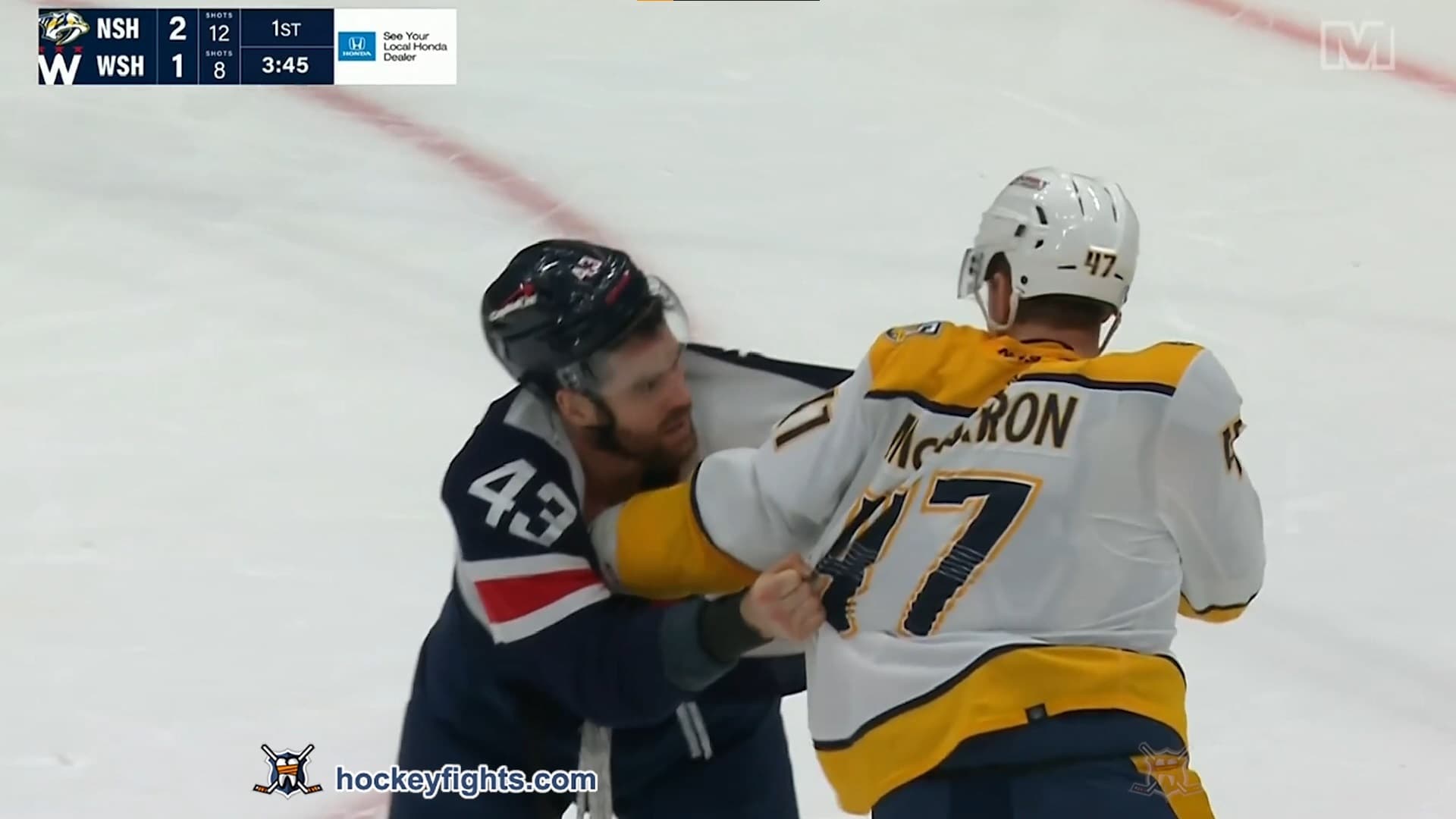 M. McCarron (NSH) vs. T. Wilson (WSH)