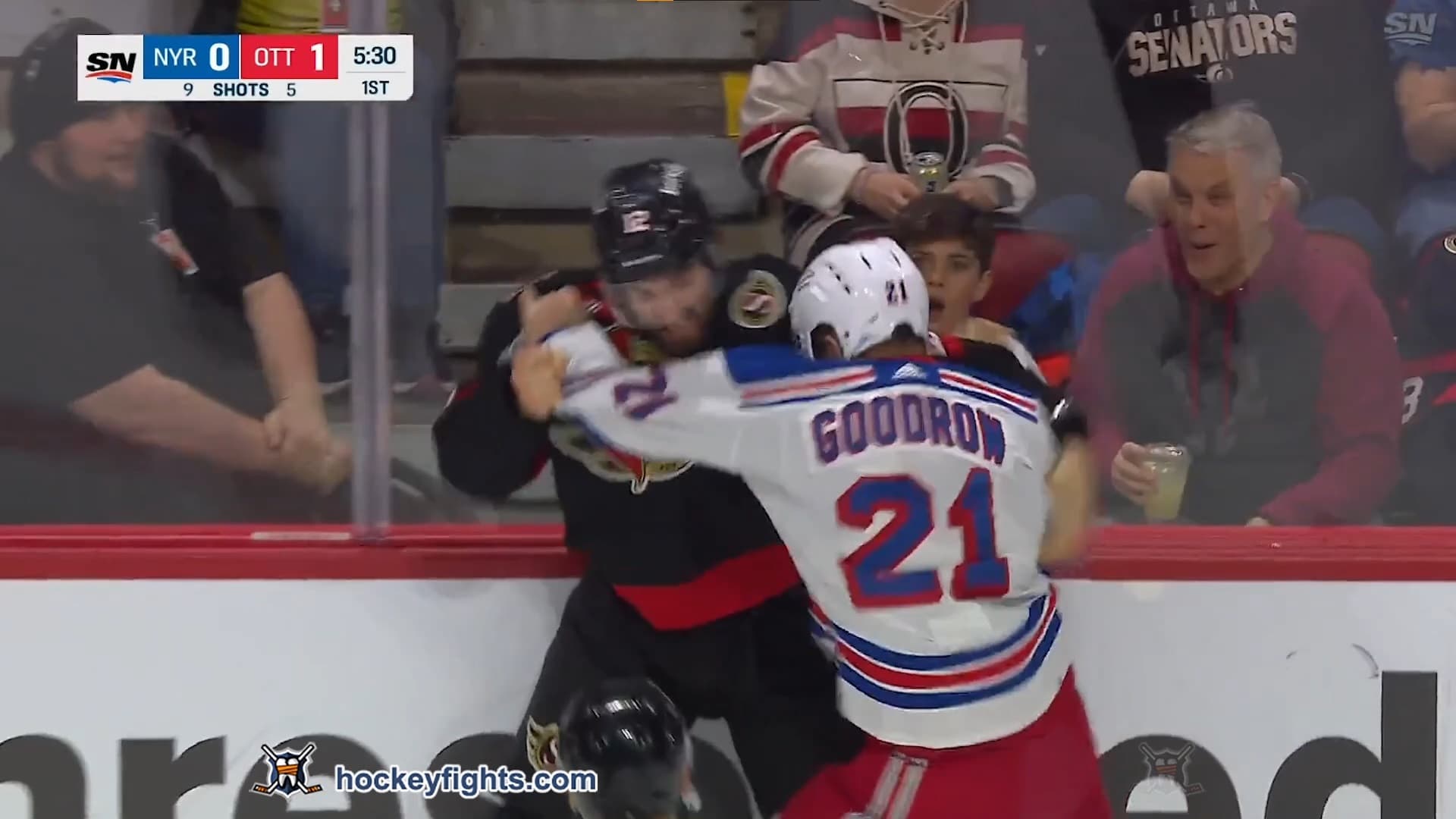 B. Goodrow (NYR) vs. M. Kastelic (OTT)