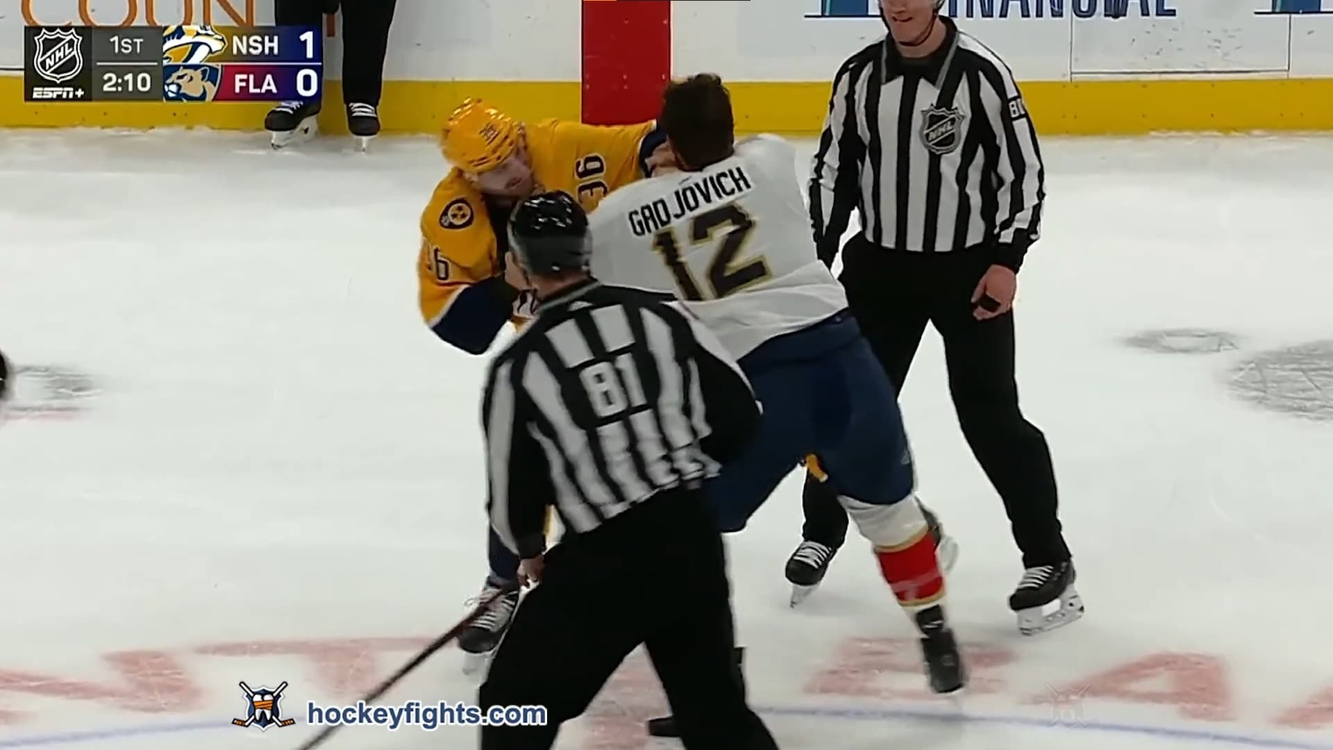 C. Smith (NSH) vs. J. Gadjovich (FLA)