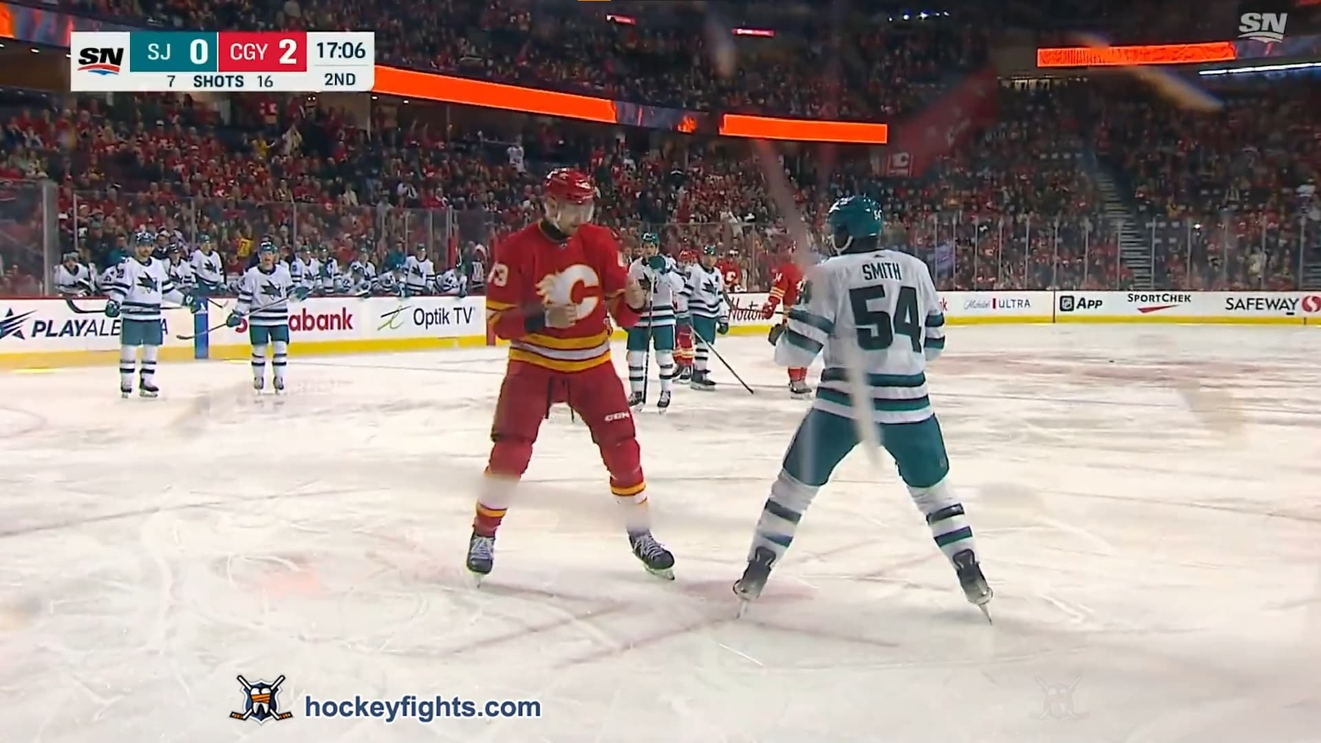 G. Smith (SJS) vs. A. Klapka (CGY)