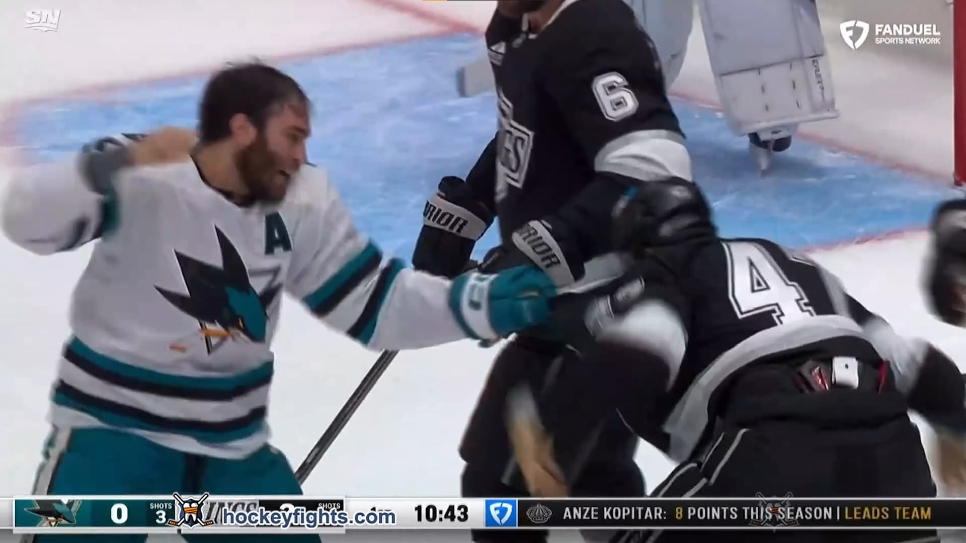 L. Kunin (SJS) vs. A. Lee (LAK)