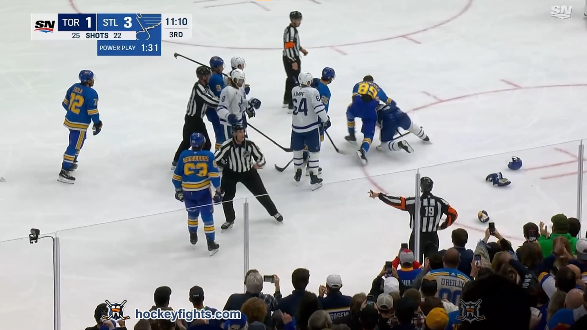 P. Holmberg (TOR) vs. P. Buchnevich (STL)