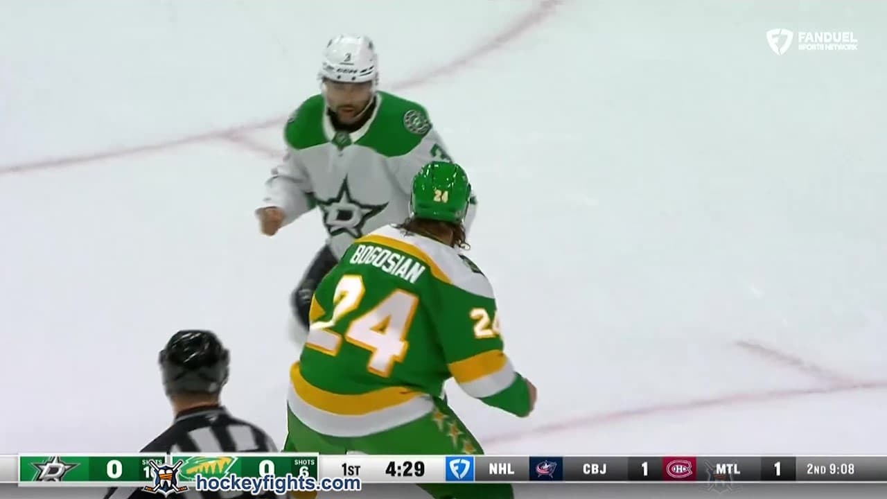 M. Dumba (DAL) vs. Z. Bogosian (MIN)
