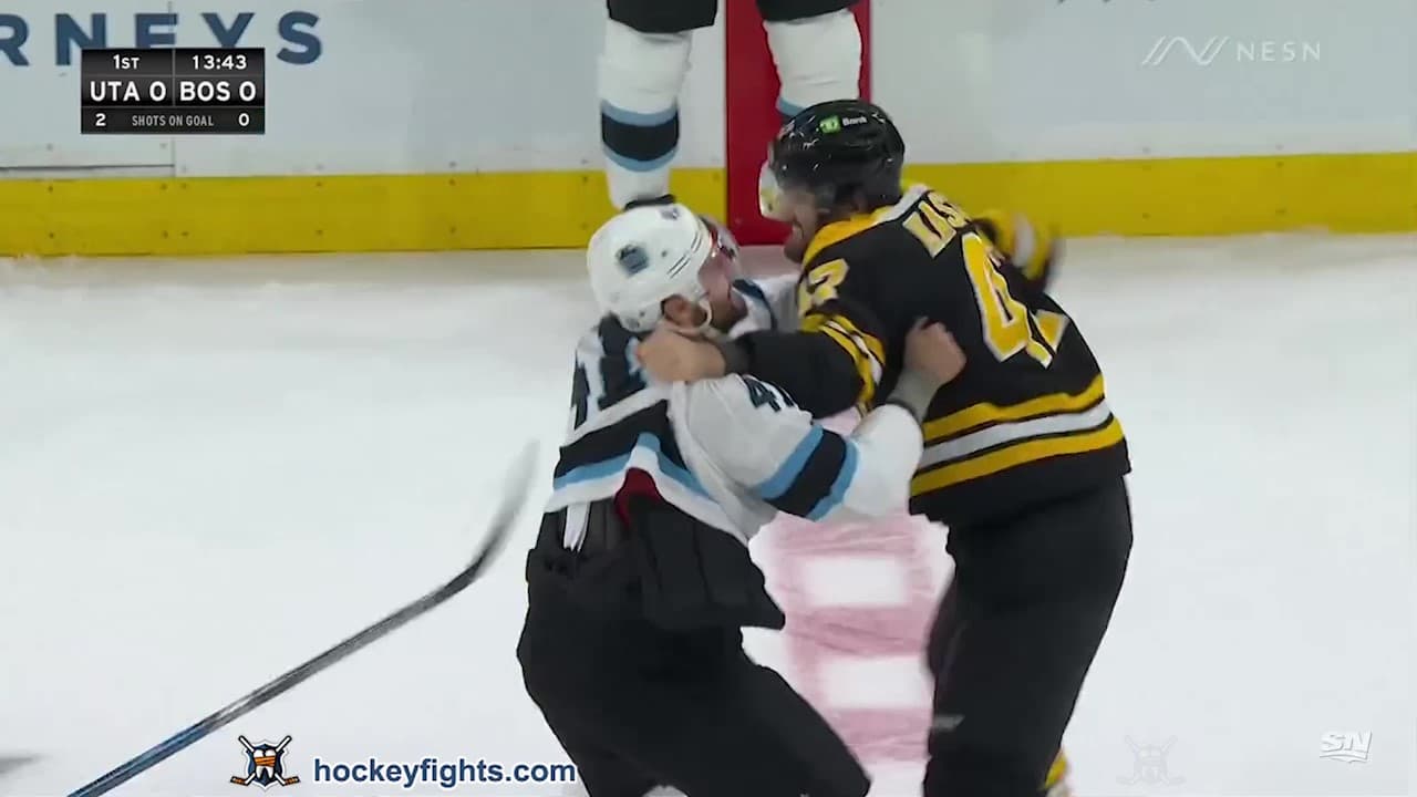 R. Bortuzzo (UTA) vs. M. Kastelic (BOS)