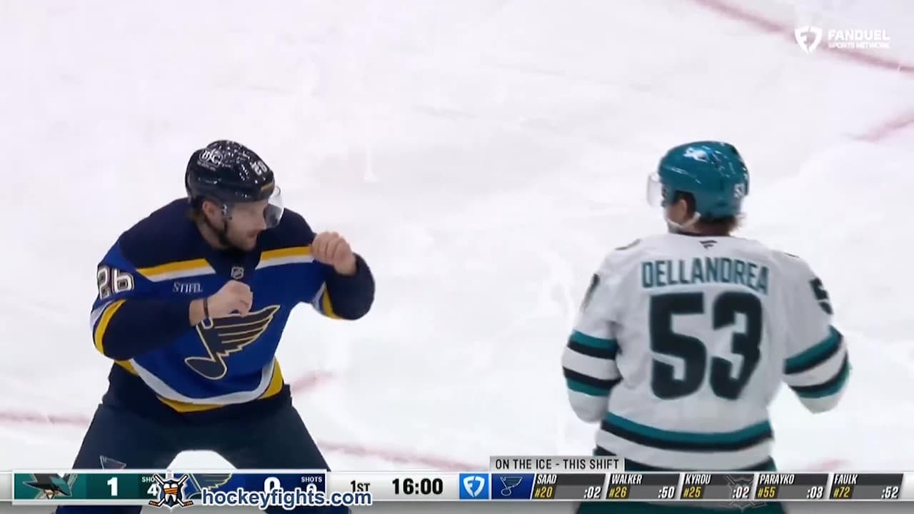 T. Dellandrea (SJS) vs. N. Walker (STL)
