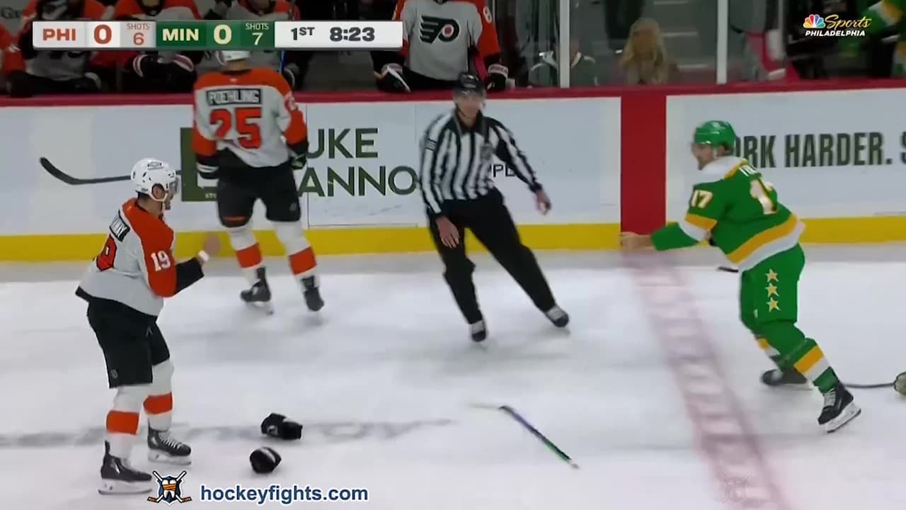 G. Hathaway (PHI) vs. M. Foligno (MIN)