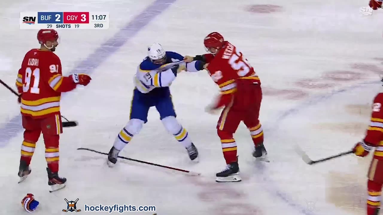 P. Krebs (BUF) vs. M. Weegar (CGY)