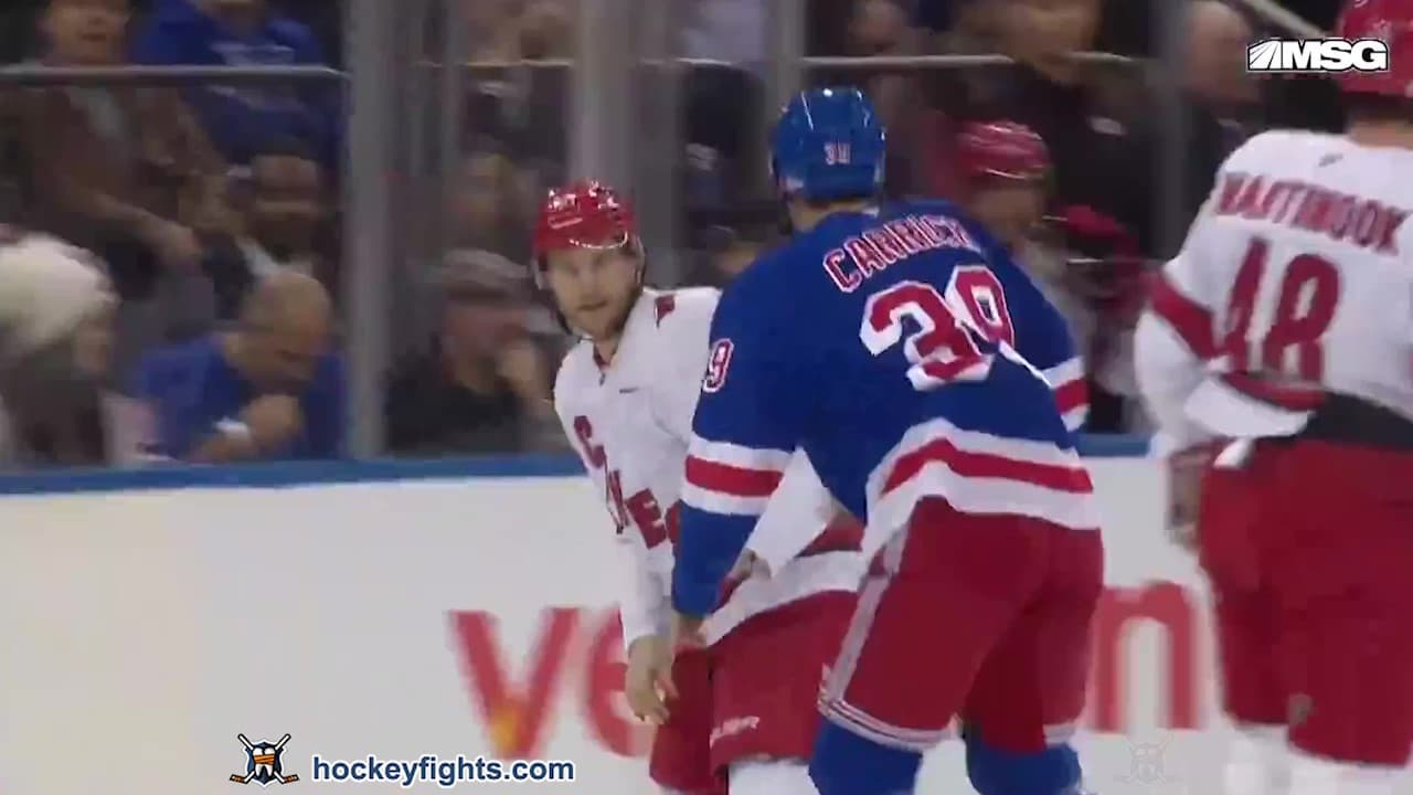 R. Stillman (CAR) vs. S. Carrick (NYR)