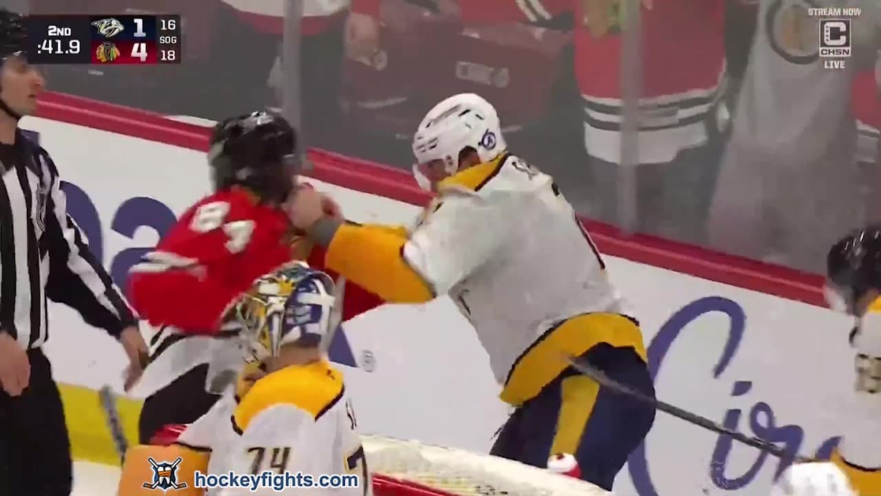 L. Schenn (NSH) vs. L. Slaggert (CHI)