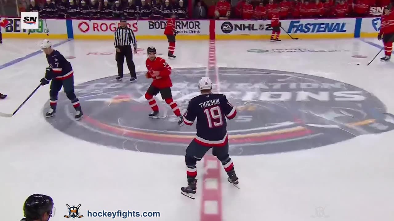 M. Tkachuk (USA) vs. B. Hagel (CAN)