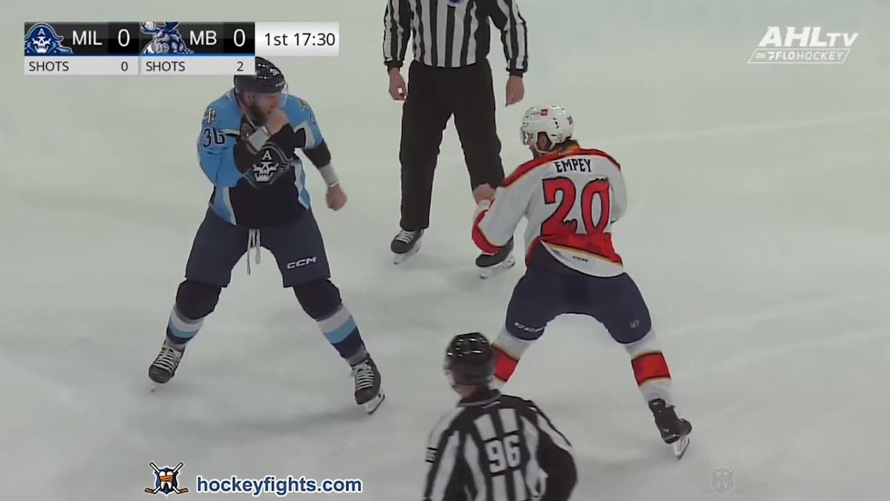 K. Marino (MIL) vs. T. Empey (MTB)