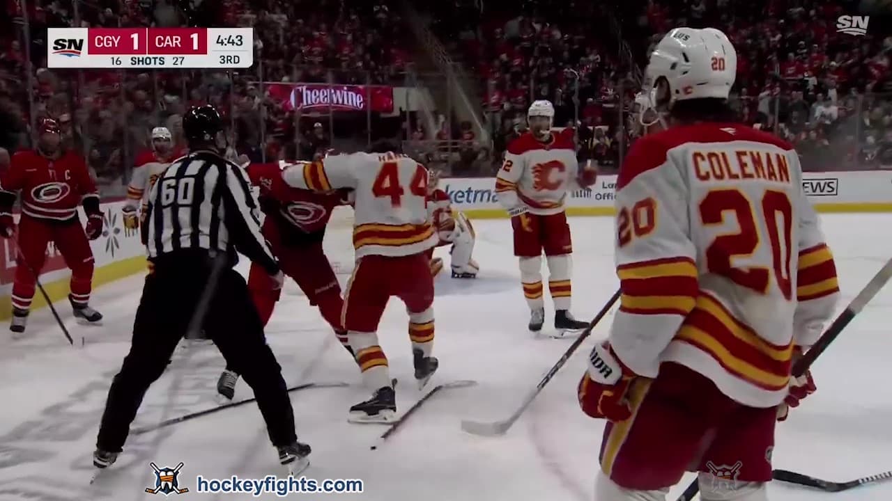 J. Hanley (CGY) vs. A. Svechnikov (CAR)