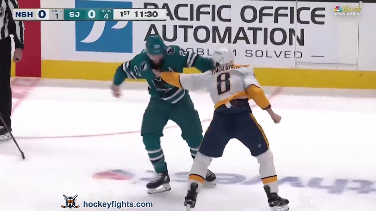 A. Englund (NSH) vs. B. Goodrow (SJS)