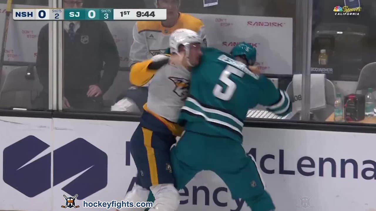 C. Smith (NSH) vs. V. Desharnais (SJS)